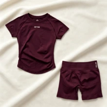 Women Two-Piece Outfits - Coffee Brown - View 9