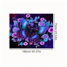 1PC Trunk Mat Cosmic Butterfly Floral Felt Trunk Mat, 29.5x39.4 Inches, Universal Car Fit, Easy Clean, Scratch/Dust Resistant, Great For Car Decoration & Gifting - A - View 2