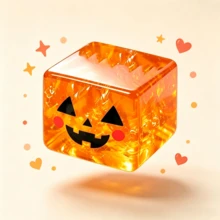 1pc Halloween Glitter Ghost Cube Squishy, Creative Stress Relief Toy, Popular Squeeze Healing Gadget - Multicolor - View 4