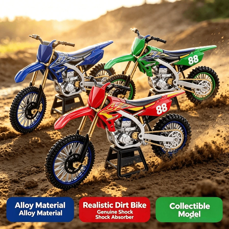 1:18 Scale Diecast Alloy Motorcycle Model, Suitable For Motorcycle Enthusiasts Collection And Gifts, Desktop Decor - Blue - View 1