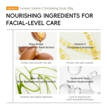 1 Pc Cleansing Healthily Quiyum Turmeric Vitamin C Exfoliating Scrub,100g Exfoliating Cream Scrub For Daily Use For Bathroom Spa - 100g - View 2