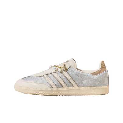 Adidas Originals SAMBA OG Comfortable Versatile Thin Sole Durable Low-Top German Army Trainer Women's Light Grey
