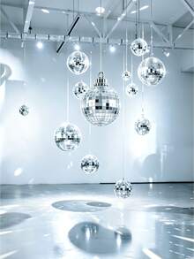 1pc 4*4cm Disco Ball Set. 1.Create Shiny Light Reflections 2.Hang Easily 3.Lift Party Vibe. For Weddings, Parties & Holiday Decor. Sparkling Design, Versatile Ornament, Ideal Festive Gift. - Multiple Styles - View 6