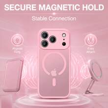 SKJL 啞光半透明磁吸手機殼，大鏡頭開孔防震極簡保護殼，適用於 iPhone 18 18Pro Max 17 AIR 17Pro 17Pro Max - 粉色 - 查看 5