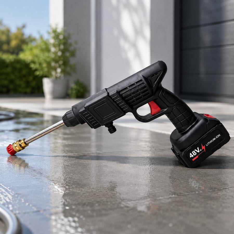 Portable Electric Car Washer - Black - View 1