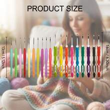 19 Packs Ergonomic Crochet Hooks Set With Soft Rubber Grip, 0.5mm To 6.0mm Crochet Needles Kit For Crocheting, Knitting Craft Tool For Beginners & Professionals - 0.5-6mm Colorful Crochet Hook - View 11