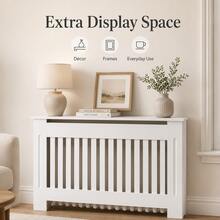 Royalswill White Radiator Cover, Modern MDF Vertical Slats Radiator Cabinet With Top Shelf, Wooden Radiator Heater Cover For Living Room, Bedroom & Hallway, 3 Sizes - White - View 7