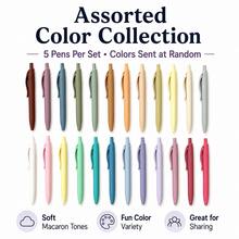 Retractable Ballpoint Pen Set, 5 Random Color Click Pens + 10 Blue/Black Ink Refills, Replaceable Smooth Writing Pens, Suitable For Students, School, Office, Notes, Diary And Daily Writing - Multiple Styles - View 5