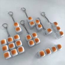 Caramel Bread Keyboard Stress Relief Toy - Crisp Sound, Stress Relief Clicker Toy Keychain, Quiet Anxiety Toy For Adults Work Travel Home - Relieve Anxiety Improve Focus - Fidget Toys, Keyboard Fidget, Clicker Fidget - Multicolor - View 6