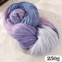 LIRISNLY 100% Wool Yarn 250g Gradient Color Hand‑Knitting Yarn Soft Warm Segment Dye Yarn For Sweater Scarf DIY Crochet Crafts - Multicolor - View 10