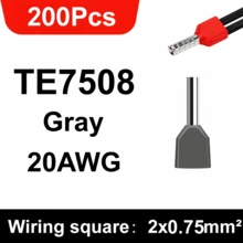 CHENXEE 200/700 buah Terminal Ferrule Ujung Kawat Ganda, 22-10AWG 0.5-6MM² Pin Konektor Kawat Ganda Listrik untuk Konektor Kabel, Terminal Tabung Ganda Berbentuk Pipa Ganda yang Ditekan Dingin, Mudah Digunakan untuk Koneksi Kabel - TE - View 9