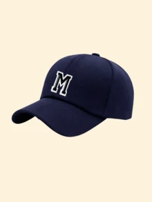 1Pc Unisex A-Z Letter Baseball Cap, Adjustable Outdoor Sun Protection Casual Hat, Suitable For Spring, Summer Traveling, Beach Party - Navy Blue - View 21