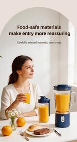 SINRAY Upgraded Electric Juicer: Wireless Portable 800ml Desktop Blender, High Power, Built-In 1500mAh Rechargeable Battery, Detachable Cup Body, Easy Cleaning Design. Suitable For Making Fresh Homemade Juice, Ideal For Home Kitchen And Office - Multicolor - View 9