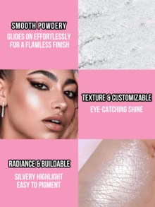 MISSLYN 2Pcs Fruity Beauty Strobing Powder & AHA-Mazing Tan Bronzing Powder Set, Silky Shimmer Blendable, Natural Warm Glow, Face Palette Highlight/Contour, Daily/Summer/Party, Y2K/Soft Glam/Sun-Kissed, Highlighter & Bronzer Set,Halloween Makeup - #18+#02 - View 3