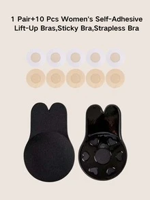 4 Pairs+10 Pcs Women's Self-Adhesive Lift-Up Bras,Sticky Bra,Strapless Bra - Multicolor - View 10
