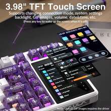 AULA L99 Smart Screen Mechanical Keyboard, 84-Key Wireless Gaming Keyboard, 8000mAh - View 5