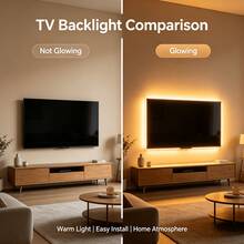 1 buah Lampu Strip LED Fleksibel Putih Hangat Bertenaga USB, Dapat Dirakit Sendiri, Dapat Digunakan Sebagai Lampu Latar TV/Komputer, Lampu Dekoratif LED Fleksibel, Cocok Untuk Kabinet, Kamar Tidur, Pencahayaan Dapur, Dekorasi Rumah Modern, Ruang Tamu - cahaya hangat - View 5