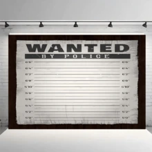 Police Lineup Background Height Chart Suspect Photography Backdrop Police Theme Suspect Mystery Party Decoration Background Portrait Photography Backdrop Vinyl - A - View 2