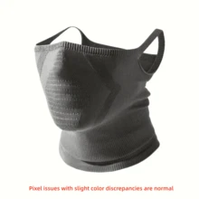 1pc Unisex Vintage Half-Face Earloop Neck Gaiter Mask, Breathable Geometric Pattern, Suitable For Outdoor Activities, Cycling, Hiking, Running, Skiing, Cosplay And More - Multicolor - View 9