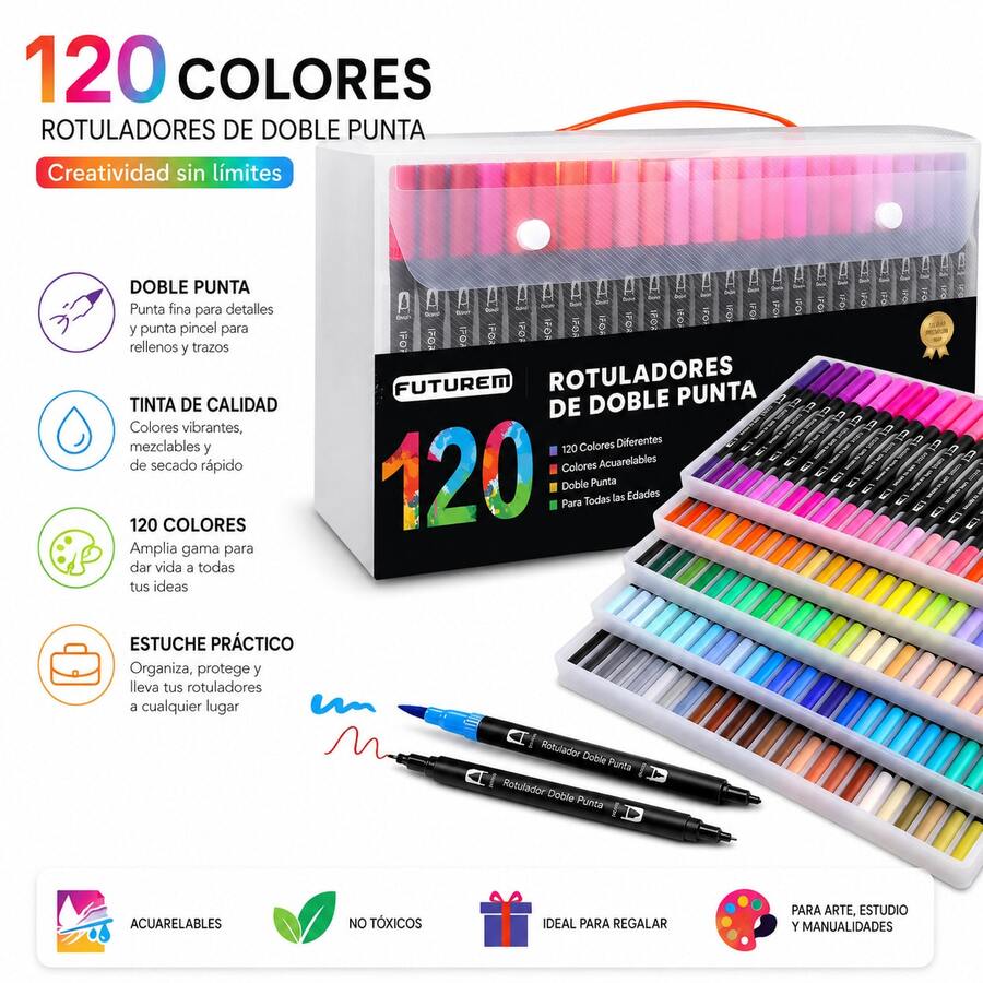 Markers - 120 Colors/set - View 1