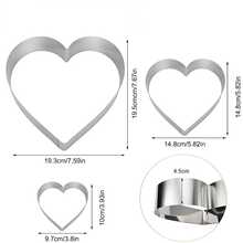 3pcs Stainless Steel Cheesecake Rings Mousse Cake Molds, Heat-Resistant 3-Layer Cake Baking Tools, Suitable For Birthday Cakes, Valentine's Day, Anniversary And Home Baking Bread And Cakes - View 13