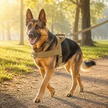 1pc Adjustable Wide-Chest Dog Harness With Front & Back Leash Rings, Top Handle And Quick-Release Buckle, Outdoor Walking Harness For Medium And Large Dogs, 4 Colors - Multicolor - View 3