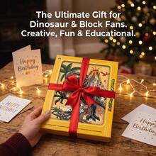 1pc Unisex Building Block Puzzle Gift, Small Particle Puzzle, Dinosaur World Cognition, Develop Hands-On Ability, Parent-Child Interaction Fun, Textured Particles, ABS Material, Rich Colors, Many Styles, Fun Assembly, Rich Details, Creative Display - Multicolor - View 2