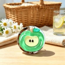 Móc treo túi gấp gọn bằng hợp kim kẽm nhựa resin hình quả táo giả trong suốt, giá đỡ túi handmade làm quà tặng sinh nhật - A - Xem 10