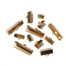 10Pcs 8-25mm Stainless Steel Crimp End Beads Buckle Tips Clasp Cord Flat Cover Clasps Connectors For DIY Jewelry Making - Ribbon Ends - View 3