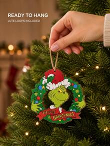 The Grinch 24pcs Christmas Tree Ornament Set, Holiday Character Design Hanging Decorations, Cute Wooden Christmas Tree Pendants, Suitable For Christmas Tree, Home Party Decor And Seasonal Display, Holiday Gift For Fans, Friends, Family And Adults - Multi-color - View 10