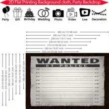 Police Lineup Background Height Chart Suspect Photography Backdrop Police Theme Suspect Mystery Party Decoration Background Portrait Photography Backdrop Vinyl - A - View 4