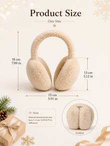 Winter Warm Ear Muffs For Women, Foldable Ear Protection, Suitable For Daily Wear, Compatible With Glasses And Headphones, Ideal For Cold Weather, Fashionable High-Quality Women's Accessory, Fleece Lining Winter Ear Muffs - Multicolor - View 9