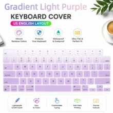 1pc Colorful Gradient Silicone Keyboard Cover US Layout For MacBook Neo 13/Pro14/16 Air13.6/15 M1‑M5 A2442 A2485 A2681 A3404,Ultra‑Thin Protector Skin,Dust‑Resistant Keyboard Protective Accessory - View 11