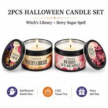 EVODUCK 1 Peça Vela de Halloween com Aroma de Algodão Doce de Amora e Marshmallow, 3oz Mini Fofa Rosa com Caixa de Presente, Cartão de História, Vela em Lata para Quarto, Mesa, Decoração de Ambiente, Lembrancinhas Kawaii para Festa, Design Assustador e Fofo de Gato Preto e Abóbora, Presentes de Outono para Adolescentes, Mulheres, Fragrância para Casa - Velas de Halloween - Visão 19
