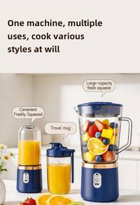 SINRAY Upgraded Electric Juicer: Wireless Portable 800ml Desktop Blender, High Power, Built-In 1500mAh Rechargeable Battery, Detachable Cup Body, Easy Cleaning Design. Suitable For Making Fresh Homemade Juice, Ideal For Home Kitchen And Office - Multicolor - View 5