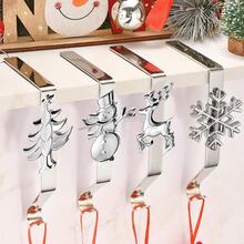 3/6pcs Random Style Christmas Stocking Hooks Metal Fireplace Decor, Christmas Stocking Hooks Christmas Stocking Hooks Christmas Stocking Hooks Christmas Stocking Hooks Fireplace Stocking Rack Decor (Silver Gold) - Random Styles - View 1