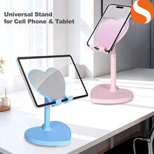 Adjustable Phone Stand With Heart-Shaped Holder, Desktop Adjustable Foldable Telescopic Phone Stand, Flexible And Portable, Perfect For Office And Home Use, Great Gift Choice, Suitable For Selfies, Universal Compatible With Phones And Tablets - Multi-color - View 3