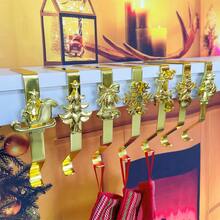 3/6pcs Random Style Christmas Stocking Hooks Metal Fireplace Decor, Christmas Stocking Hooks Christmas Stocking Hooks Christmas Stocking Hooks Christmas Stocking Hooks Fireplace Stocking Rack Decor (Silver Gold) - Random Styles - View 9