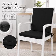1pc-4pcs Modern Anthracite Chair Pad – Decorative & Comfortable Seat Cushion With Tufted Design In Der Turkei - Black - View 4