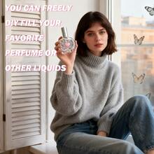 1 Buah Botol Semprot Parfum Portabel Isi Ulang Berbentuk Hati 50ML, Botol Semprot Kosmetik Isi Ulang Anti Bocor Tipe Tekan, Cocok Untuk Menuangkan Parfum Dan Cairan Lainnya, Ideal Sebagai Hadiah Liburan, Hadiah, Perlengkapan Perjalanan - MultiWarna - View 6