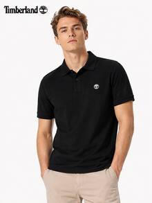 Timberland Men's Outdoor Sports Casual Comfortable Breathable Polo Shirt With Collar - Black - View 2