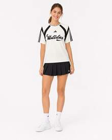 Adidas 3-Stripes Tiro Women's Crewneck Slim Fit Striped Football Jersey - White - View 6