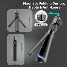 Rotating Handle Desktop Tripod Stand With 1/4 Inch Screw, Action Camera Mount Accessories Compatible With X5 X4 X3, For 13 DJl Action Camera, Portable Vlog Shooting Holder - View 3