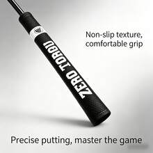 ZERO-TORQU Golf Putter Grip, Honeycomb Anti-Slip Texture Comfortable Wear-Resistant Grip Sleeve, Stable Feel Reduces Torque, Golf Club Accessory - Black - View 3