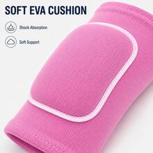 BSKT 1 Pair EVA Padded Sports Elbow Pads, Polyester Latex Yarn Knitted Multi-Color Minimalist Style, Breathable Elastic Cushioning Pad, Snug Fit Anti-Slip, Suitable For Plank Yoga Fitness Training, Adult Use - Multicolor - View 3