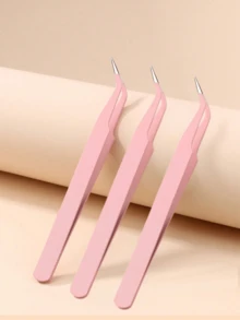 Multi-Piece Black Powder False Eyelash Tweezers Eyelash Tools Eyelash Trimmer Eyelash Transplant Eyelash Curler Dolphin Gold Feather Clip High Precision Blooming Tweezers - / - View 10