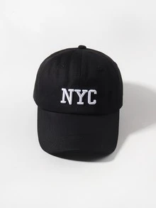 1pc Outdoor Adjustable Sun Protection Embroidered Letter Baseball Cap, Suitable For Spring And Autumn Wear - Black - View 4