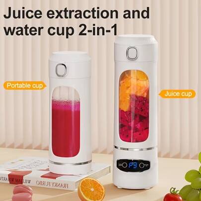 SINRAY USB Rechargeable 22000 RPM Travel Juicer Cup, 600ml Lightweight Portable Fruit & Vegetable Juicer, Built-In 1200mAh Rechargeable Battery