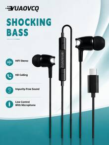 YUAOVCQ Earphone Tidur In-Ear Berkabel, Peredam Kebisingan Ganda, Isolasi Suara Fisik Ganda, Antarmuka 3.5mm atau Type-C, Kompatibel dengan Smartphone, Mikrofon Definisi Tinggi, Cocok untuk Panggilan, Komputer, dan Konsol Game - View 15