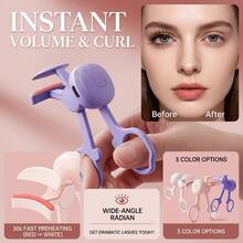 Electric Heated Eyelash Curler, 3 Adjustable Temperature Settings Suitable For All Eyelash Types, 30s Rapid Preheating, 24h Long-Lasting Natural Curl, USB Rechargeable Portable Makeup Tool, Instant Eye Makeup Enhancement - Multicolor - View 2